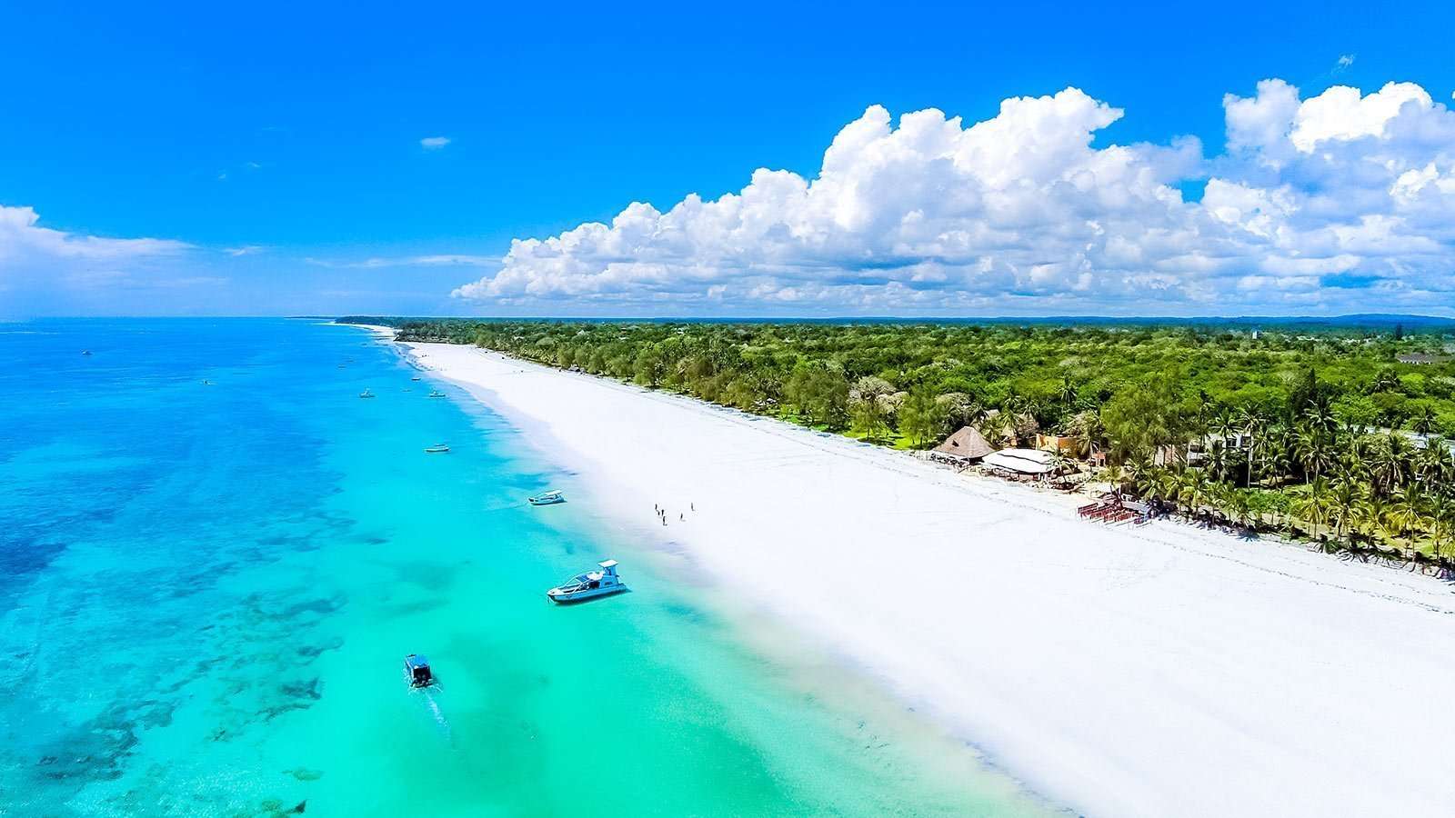 Aerial view of Diani Beach