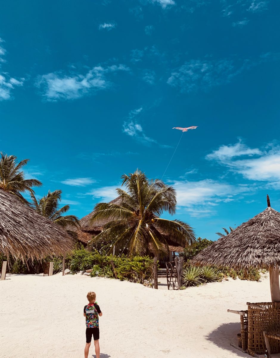 Kite flying on Watamu beach